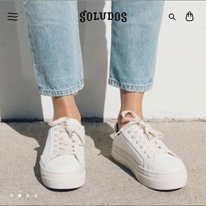 White Soludos Ibiza Platform Sneaker